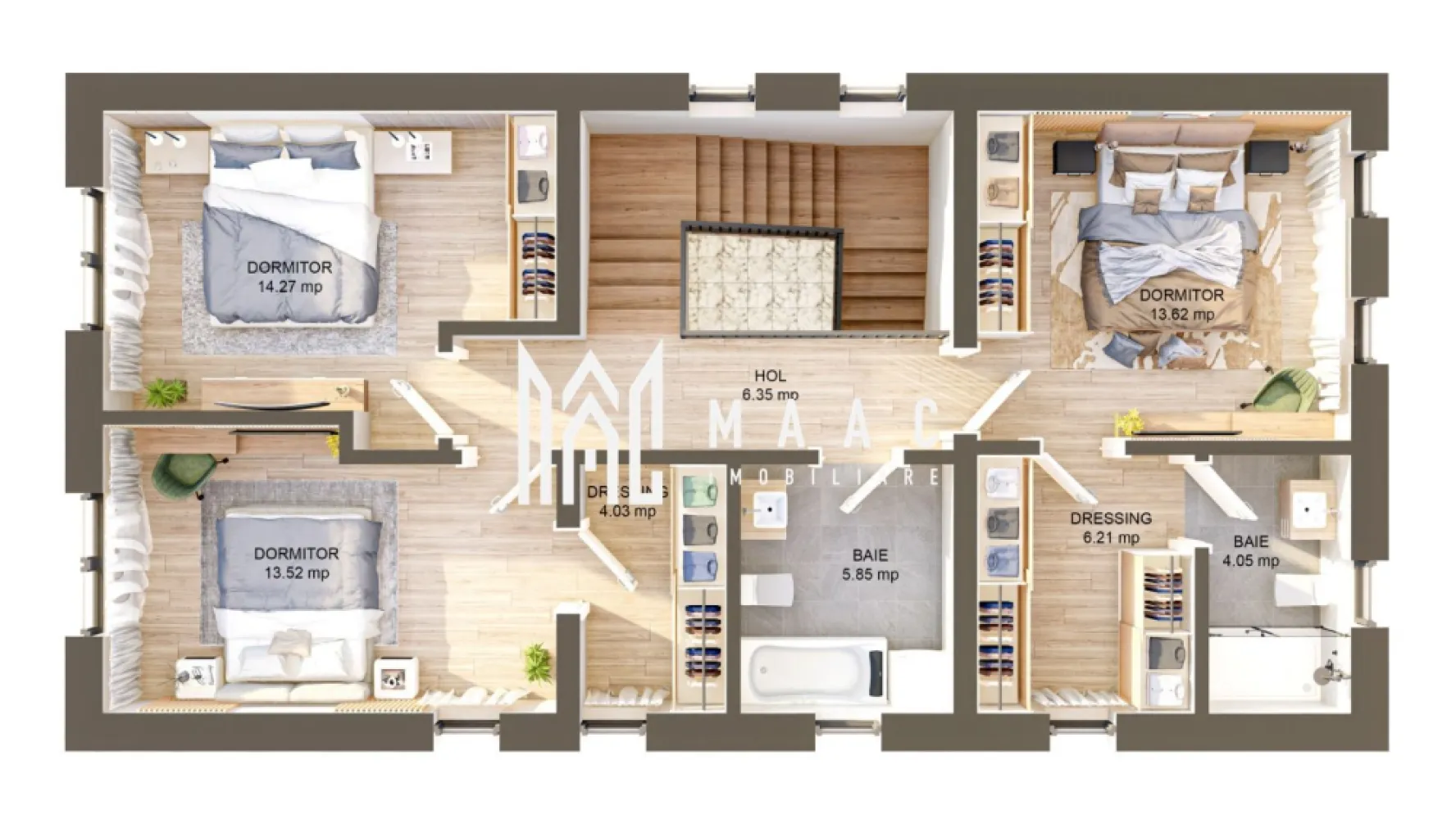 Casa individuala | 4 camere | La cheie | 644 MP | Selimbar - MAAC Imobiliare vă prezintă spre vânzare o casă individuală la stadiul de cheie, cu predare imediată, situată în Șelimbăr, în imediata apropiere a primăriei și a școlii.

Caracteristici:
Proprietate individuală, ideală pentru familie.
Suprafață construită totală de 220 mp.
Teren de 644 mp.
Suprafață utilă de 145 mp, distribuită pe două niveluri: parter și etaj.
Pod pentru depozitare.
Predare la stadiul de cheie, disponibilă imediat.

Compartimentare parter:
Hol de acces prevăzut cu spațiu pentru pantofar și cuier.
Living cu acces direct către terasa acoperită.
Bucătărie închisă, bine delimitată, cu acces către cămară/cameră tehnică.
Baie dedicată zonei de zi.
Debara pentru depozitare suplimentară.
Terasa acoperită.

Etaj:
Nivel destinat zonei de noapte, cu posibilitatea amenajării dormitoarelor și a băii în funcție de nevoile familiei, asigurând intimitate și confort.

Avantaje locație:
Poziționare excelentă, în apropierea instituțiilor publice, școlii și zonelor de interes.
Acces rapid către Sibiu și principalele artere rutiere.

Pentru mai multe detalii precizati telefonic ca ati vazut anuntul cu ID: CP2952053