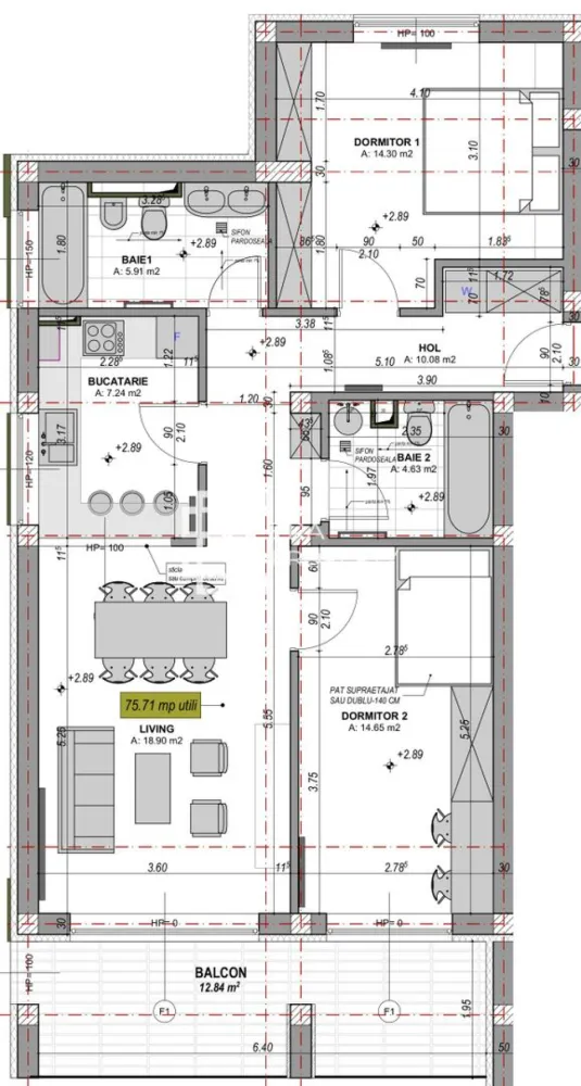 Apartament 3 camere, 72 mp , intabulat, la cheie - zona Industriala Vest