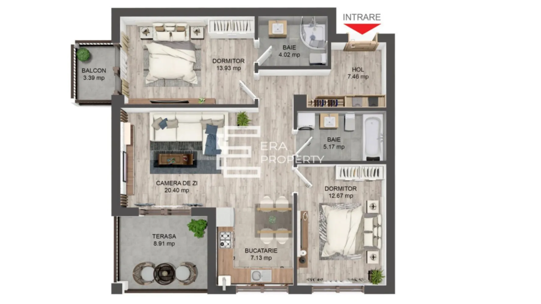 Apartament 3 camere, 80 mp,gradina 42 mp - Selimbar