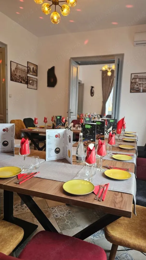 BRASADAS închiriază Restaurant zona CENTRALA. - Agenția imobiliara BRASADAS închiriază Restaurant cu capacitate de 60 de locuri, ideal pentru cine și evenimente speciale

Terasă spațioasă pentru relaxare în aer liber

Wi-Fi gratuit și TV prin cablu

Aer condiționat în fiecare cameră

Bucătărie complet utilată pentru mese rapide și gustări

Pentru mai multe oferte accesați www.brasadas.com