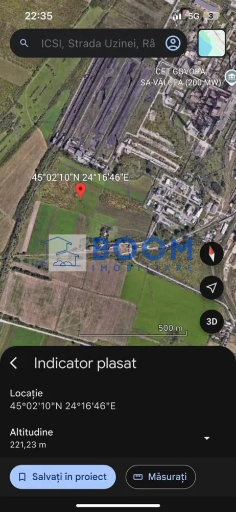 Teren | Uzina G | Viitorul Parc Industrial | 64.000 MP - BOOM Imobiliare vă propune spre vânzare un teren cu destinație industrială, situat în Râmnicu Vâlcea – zona Căzănești, în imediata apropiere a Uzinei CET Govora, pe platforma chimică, într-o zonă cu potențial major de dezvoltare – viitor parc industrial.

Terenul este divizat in 3 loturi : 
- 10.000 mp
- 17000 mp
- 37000 mp și este disponibil la prețul de 6 euro/mp, reprezentând o oportunitate excelentă de investiție în sectorul industrial, logistic sau de producție.

Amplasarea strategică într-o zonă consacrată activităților industriale, cu acces facil la infrastructură și căi de transport, oferă avantaje competitive importante. Zona dispune de tradiție industrială, forță de muncă disponibilă și perspective solide de dezvoltare pe termen mediu și lung.

Datorită poziționării pe platforma chimică și în vecinătatea unor obiective industriale majore, terenul este pretabil pentru diverse tipuri de activități economice și investiționale.

Pentru mai multe detalii, BOOMImobiliare vă stă la dispoziție.

ID: CP3195732