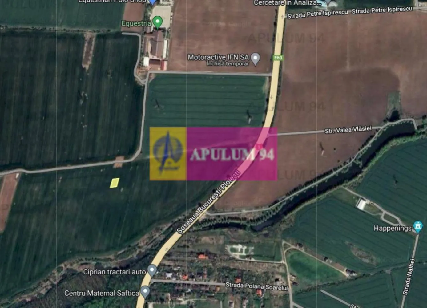 Teren 715mp în Snagov lângă Equestria - Vă propun spre cumpărare un teren de 715mp situat la 200ml de Centrul de Hipism Equestria cu acces facil spre Clubul de Golf, Therme București, Snagov Plaza și Zona Comercială DN1ValueCenter (Carrefour, Hornbach, McDonalds, Altex, Jysk, Pepco, C&A, Animax și alte magazine) de la intrare în Corbeanca. Terenul este situat între Pădurea Vlăsia și Centrul de Hipism cu acces facil din DN1, practic la 3-400ml de DN1 cum ieșim din Săftica pe partea dreaptă. Zona nu este dezvoltată în acest moment, nu avem contrucții în apropiere, ca și utilități avem curentul electric la 30-34 de metri de teren dar nu avem punct de transformare iar drumul de acces este de pământ pe alocuri piertuit și accesibil și cu mașină normală. Este un teren ideal pentru cei care își pot construi o casă offgrid, pentru a petrece weekend-ul cu familia și prietenii aproape de București și mai ales ca și investiție deoarece avem mai mulți poli de atracție la mică distanță și acum tronsonul A0 este dat în funcțiune deci de aici putem ajunge mai ușor oriunde. Pentru mai multe detalii și programarea de vizionări nu ezitați să mă conatactați, Daniel, Apulum94. Facilităm și achiziționarea prin credit ipotecar prin intermediul partenerilor, agenția imobiliară percepe un comision de 3% din prețul de tranzacționare și la vizionare se semnează contract de prestări servicii.