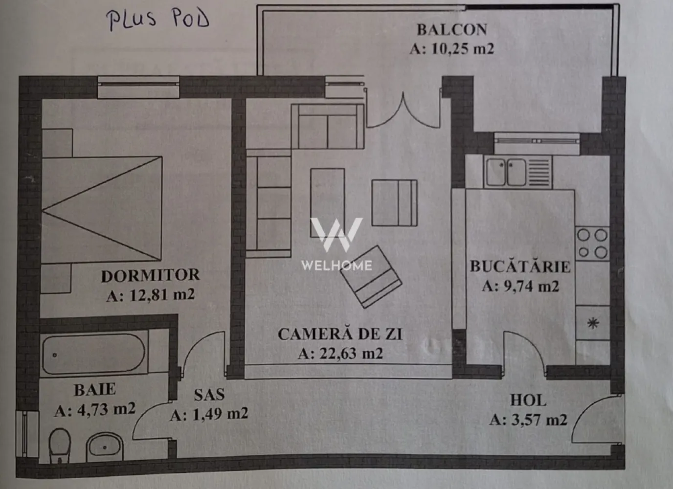 Apartament 2 camere cu POD generos 30mp- Selimbar, Triajului