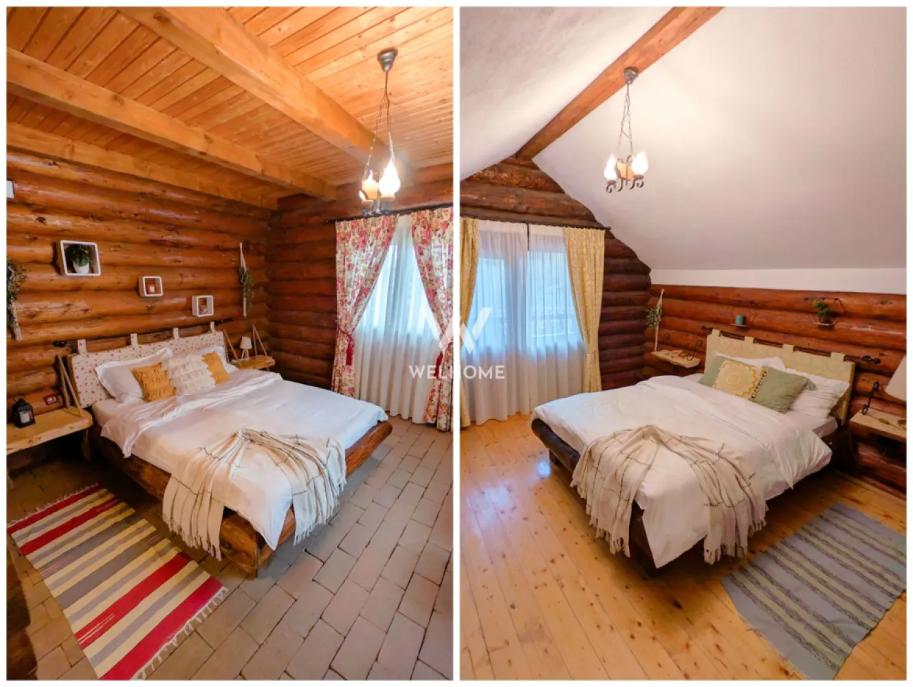 Cabana / Casa de vacanta pe Transfagarasan - Sibiu - Cabana "Rustic Balea"
Această proprietate este o casă de vacanță tip cabană construită predominant din lemn masiv rotund, oferind un refugiu montan ideal pentru grupuri mari. Cabana are o capacitate optimă de cazare de opt persoane, fiind dotată cu patru dormitoare matrimoniale. Un avantaj major pentru confortul oaspeților este faptul că fiecare dormitor beneficiază de baie proprie, modern utilată cu cabină de duș.

Spațiul de zi este extrem de generos, incluzând un living spațios cu tavan înalt, unde domină bârnele de lemn. Aici se găsesc o zonă de relaxare cu canapele amplasată lângă un șemineu tradițional din cărămidă și o masă lungă, din lemn masiv, pentru servit masa. Bucătăria interioară este complet utilată, integrată armonios în living, remarcându-se prin mobilierul vopsit în verde salvie.

În ceea ce privește materialele, cabana utilizează bârne groase, rotunde, din lemn masiv pentru structura principală și pereții interiori, conferind o estetică autentică de log cabin și o izolare excelentă. Pardoseala combină plăcut dușumeaua de lemn din dormitoare cu cărămida sau piatra arsă din living.

Pentru relaxare, cabana oferă facilități de wellness de lux: pe terasa exterioară, cu vedere directă la râu, se află un ciubăr (hot tub) din lemn. Lângă ciubăr, o saună privată interioară completează zona SPA. În exterior, există un foișor acoperit cu masă și bănci rustice, dotat cu o zonă de grătar din cărămidă.

Cadrul natural este de vis, proprietatea fiind situată pe malul unui râu de munte, la poalele muntilor Fagaras. Datorită poziționării sale strategice, cabana servește ca punct de bază ideal pentru explorarea zonei Transfăgărășanului (DN7C).

Cabana/casa de vacanta este listata pe site-urile cu profil turistic fiind foarte cautata si apreciata.

Pret: 299.000 euro.
Comision cumparator 2% + TVA.