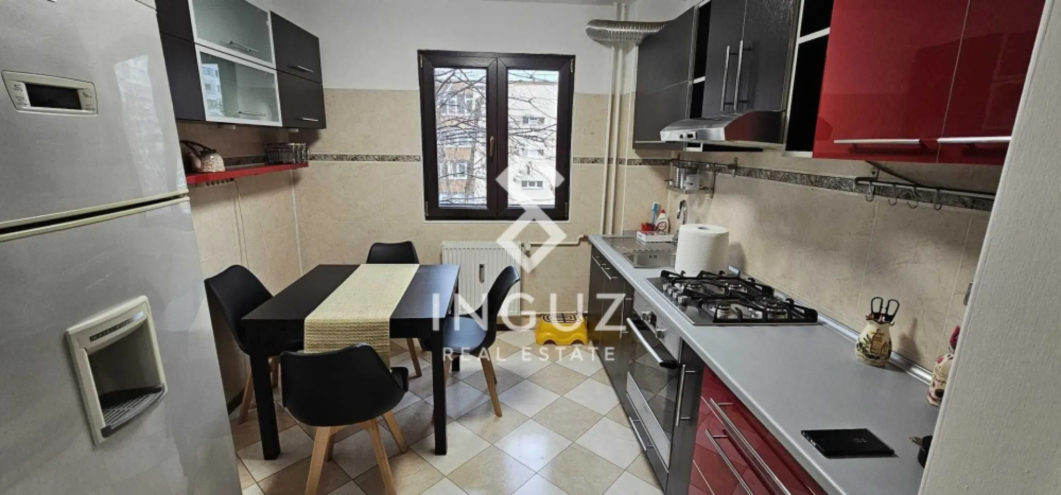 3-Room Apartment for Rent – Titan / School 196 | Sector 3 - 3-Room Apartment for Rent – Titan / School 196 | Sector 3

Spacious and well-located 3-room apartment available for rent in the Titan area, close to School 196 and Kindergarten 191 (Strada Cozla nr. 8). Ideal for families or long-term tenants seeking a quiet residential environment.

Property Details:
• 3 rooms
• Usable area: 68 sqm
• Floor: 3 / 4
• Fully furnished and equipped
• Practical and comfortable layout

Features & Amenities:
• Central heating system with individual meters
• 2 air conditioning units
• Fully equipped kitchen and appliances
• Access to shared drying room (1 day/week reserved)
• Thermal insulated building

Additional Benefits:
• Parking space available (paid for current year; renewal optional)
• Quiet residential area
• Close to schools, shops, and public transport

💰 Rent: €550 / month + utilities
💰 Deposit: 1 month
💰 Agency commission: 50% of one month rent

Inguz Real Estate
📱 +40 774 017 567 | +40 724 922 092
✉️ info.inguzrealestate.com