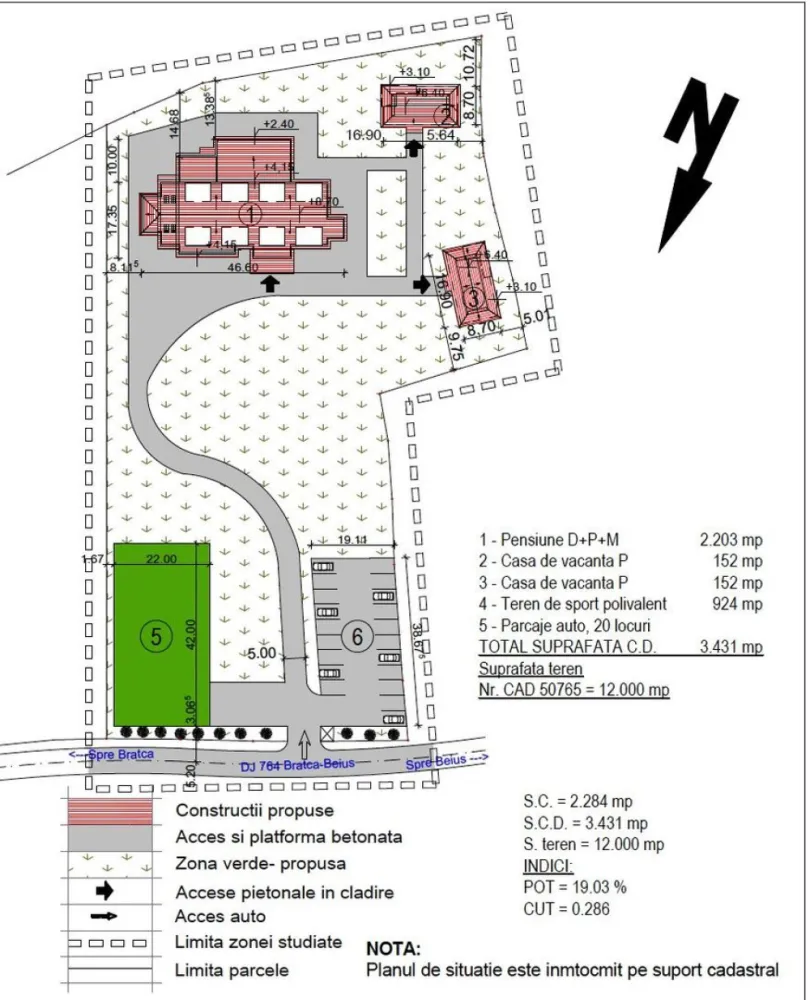 Teren intravilan Rosia, 12 000 mp, cu proiect aprobat. Comision 0. - De vânzare în exclusivitate: Teren intravilan, 12.000 mp, situat în Comuna Roșia, județul Bihor. Preț: 49.000 Euro (negociabil). Comision 0.

Proprietatea este amplasată pe un teren în ușoară pantă, oferind o panoramă impresionantă. În preț este inclus și un proiect imobiliar deja dezvoltat (pensiune + case de vacanță), evaluat la aproximativ 8.000 de euro, iar casa de vacanță are deja autorizație de construcție.

Terenul se află pe marginea drumului județean DJ764 D, între satele Damiș și Roșia, având un front stradal generos de 60 metri liniari.

Utilități disponibile:
•⁠ ⁠Curent electric
•⁠ ⁠Apă curentă