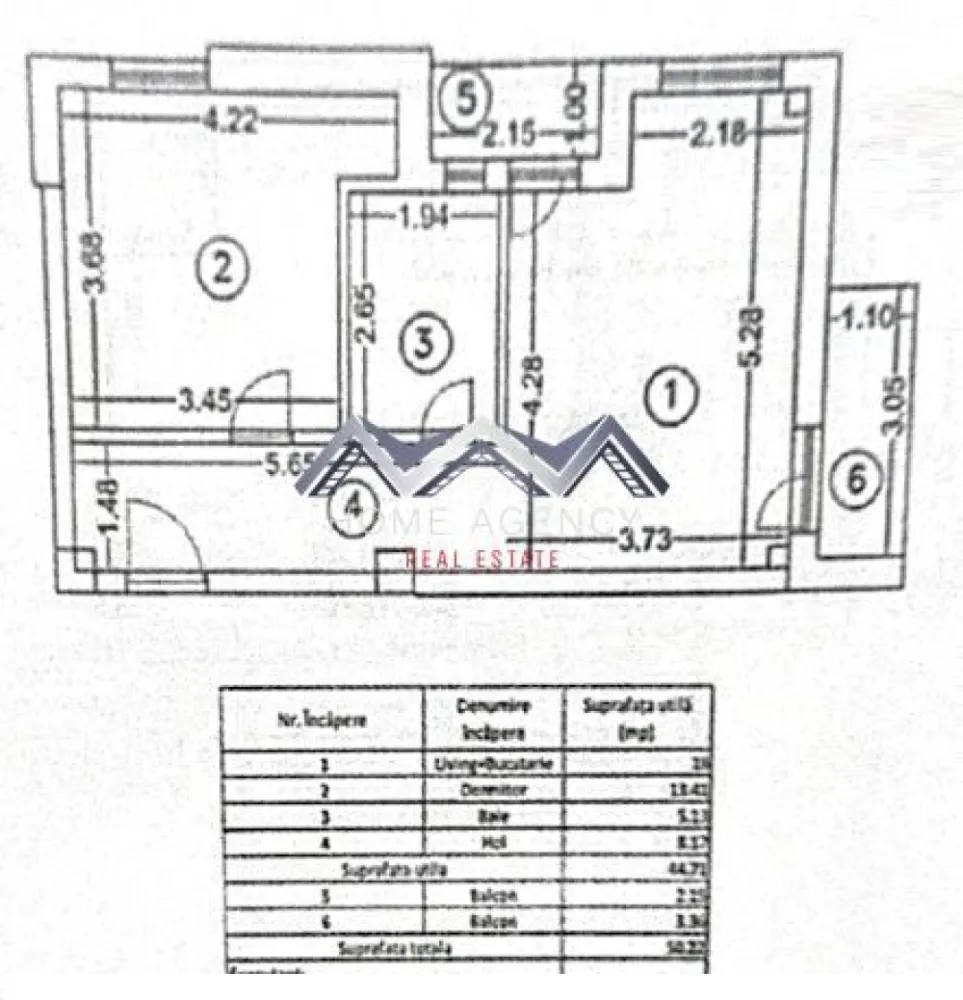Apartament 2 camere + curte 110 mp Otopeni central