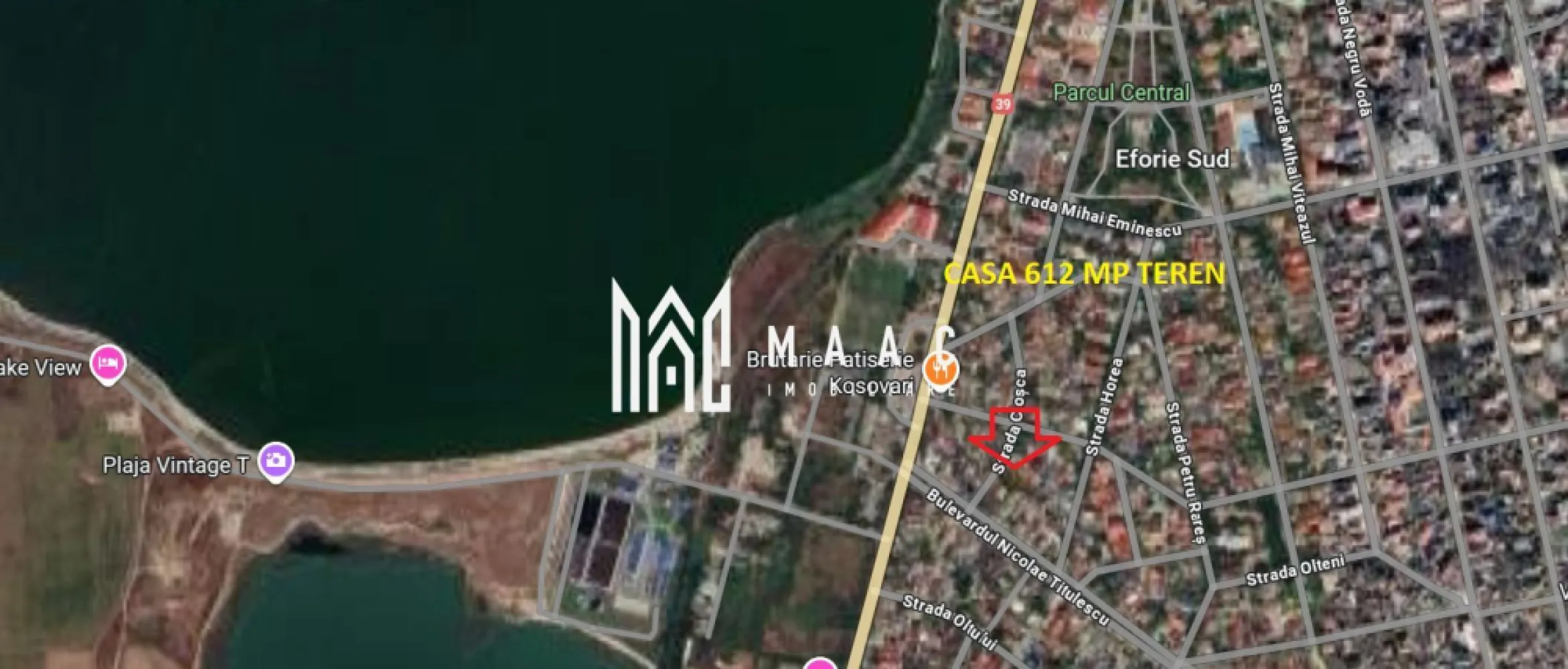 Casa cu Teren intravilan 612 mp Eforie Sub Investitie - MAAC Imobiliare vă propune spre vânzare un teren intravilan cu suprafața de 612 mp, situat în Eforie Sud, strada Cloșca, într-o zonă cu potențial de dezvoltare și acces facil către principalele puncte de interes din localitate.

Proprietatea beneficiază de existența unei construcții intabulate, împreună cu anexe, oferind posibilitatea de renovare sau demolare, în funcție de planurile viitorului proprietar. Terenul este potrivit atât pentru construcție rezidențială, cât și pentru investiție, datorită poziționării și suprafeței generoase.

-teren intravilan 612 mp
-situat în Eforie Sud, sub strada Cloșca
-casă cu anexe intabulată
-necesită renovare 

Pentru mai multe detalii vă rugăm să menționați CP3006320 la telefon.