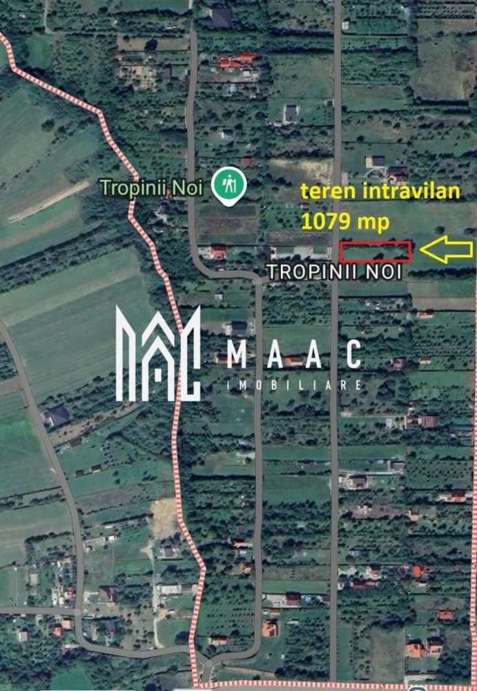 Teren intravilan 1079 mp zona Tropinii Noi Sibiu - MAAC Imobiliare vă propune spre vânzare un teren intravilan cu suprafața de 1079 mp, situat în zona Tropinii Noi din Rășinari, o locație apreciată pentru liniște, aer curat și apropierea de natură. Proprietatea este poziționată în intravilanul Sibiului și beneficiază de o deschidere de 15 ml, fiind deja îngrădită, aspect ce oferă un plus de siguranță și delimitare clară a proprietății.

Terenul se află într-o zonă retrasă și liniștită, ideală pentru construcția unei locuințe, având în proximitate pădurea și oferind o priveliște deosebită către munți. Amplasarea sa îmbină perfect accesul facil către oraș cu avantajele unui cadru natural, fiind potrivit atât pentru investiție, cât și pentru dezvoltarea unei locuințe personale.

Pentru mai multe detalii, vă rugăm să menționați CP3008959 la telefon.