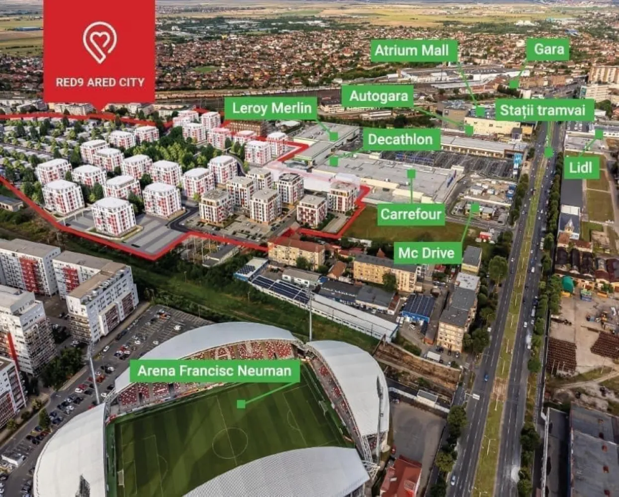 PARCELA TEREN IMAR DIRECT ARED COMISION 0 - Vă oferim o oportunitate unică în centrul orașului nostru! Parcele de teren disponibile la IMAR ARED, la doar 2 minute de Atrium Mall și AFI, sunt locul perfect pentru viitoarele proiecte imobiliare, la vânzare direct de la dezvoltatorul ARED, comision 0%. Parcela lot 33.

Descoperiți această locație centrală și avantajoasă pentru a-ți construi casa mult visată sau ca și investiție imobiliară.
Profitați de proximitatea față de cele mai populare centre comerciale din Arad.
Doriți să aflați mai multe detalii despre aceste parcele de teren? Contactați-mă astăzi pentru a începe discuția despre potențialele proiecte imobiliare pe care le puteți dezvolta aici la 0724 694 458-Dorel Vereș Consultant Im obiliar Acasă Arad/ARED Birou Centru.
Birou: ACASĂ | Agenție imobiliară Arad 
Adresă: Bulevardul Decebal 2, Arad 310133