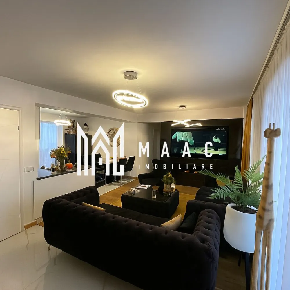 Penthouse 4 Camere | Zona Kogalniceanu | Sebes - MAAC Imobiliare va prezinta un apartament tip penthouse deosebit, situat într-o zonă liniștită și selectă din Sebeș, pe strada Mihail Kogălniceanu nr. 58B. 
Proprietatea face parte dintr-o construcție nouă, realizată cu materiale de top și finisaje de înaltă calitate.

Caracteristici principale:
Suprafață utilă: 102 mp
Terasă generoasă: 70 mp
Avans minim:50%

Compartimentare:
3 dormitoare, fiecare cu dressing propriu
Dormitor matrimonial cu baie proprie
O a doua baie complet utilată
Hol de acces către toate camerele
Bucătărie cu living open-space
Bucătărie exterioară de vară, ideală pentru relaxare și seri petrecute alături de familie și prieteni

Detalii suplimentare:
Apartamentul este complet mobilat și utilat, oferind un nivel superior de confort și funcționalitate. Spațiile luminoase, finisajele moderne și terasa spectaculoasă creează o atmosferă rafinată și primitoare.

Această proprietate reprezintă alegerea perfectă pentru cei care caută un cămin elegant, modern și exclusivist, sau pentru o investiție sigură pe termen lung.

Pentru mai multe detalii specificati telefonic ID:CP2810882