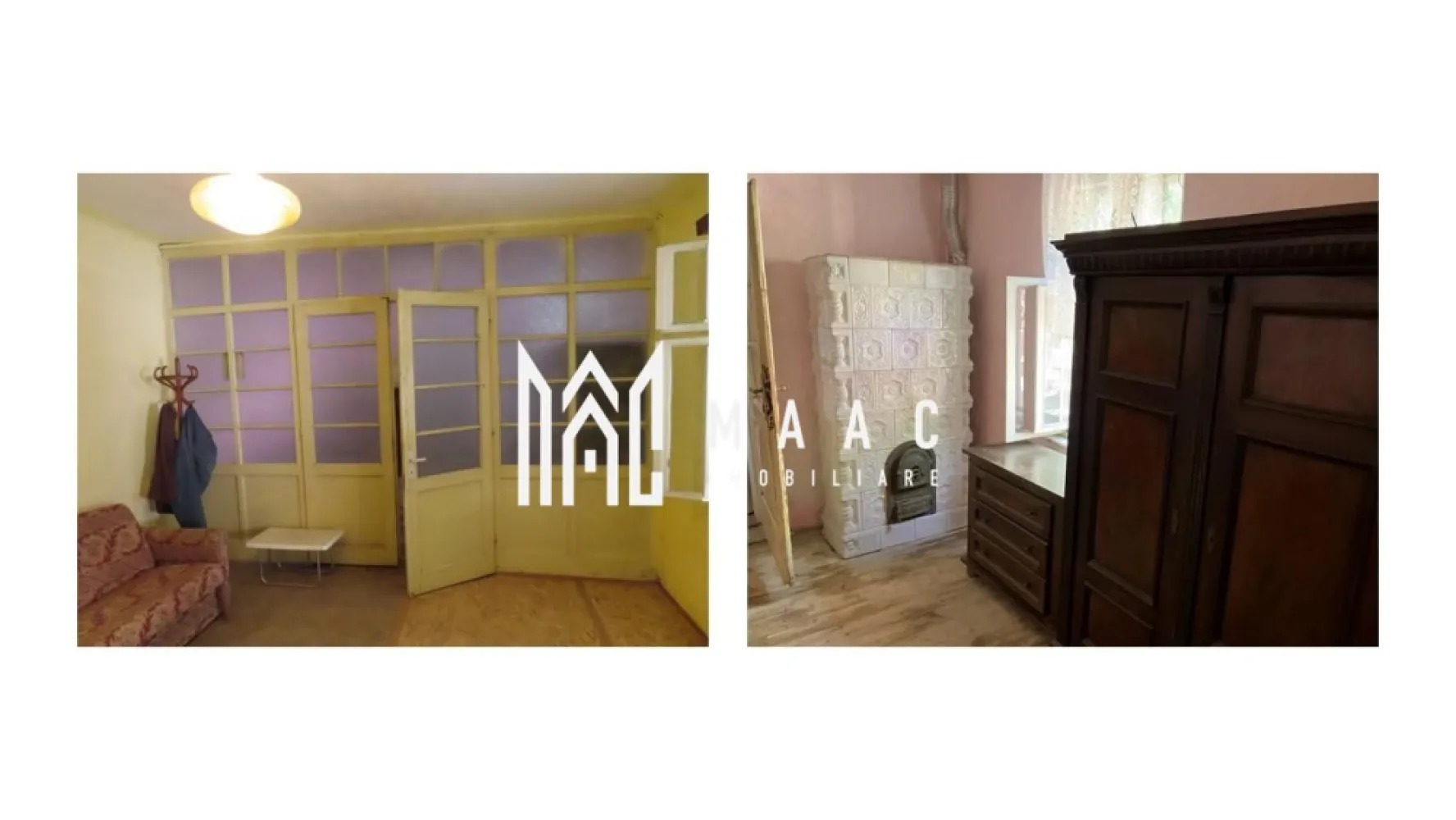 Casă individuală I 2 corpuri I Garaj I Grădină I Mediaș - MAAC Imobiliare vă propune o casă singur în curte, pe o stradă liniștită din Mediaș, la 14 minute de mers pe jos de centru, amplasată pe un teren de 360 mp și compusă din două corpuri: o casă veche locuibilă și o casă nouă cu structură finalizată, de finisat după preferințe.

Casa veche — 70 mp
Compartimentare: 3 camere, bucătărie, cămară, antreu, baie.
Stare: locuibilă, parțial mobilată.

Modernizări:
baie modernizată (chiuvetă, WC, baterii, cazan, țevi de cupru aparente);
ferestre termopan în antreu; 5 uși înlocuite cu modele noi;
instalație electrică modernizată, cu panou nou de siguranțe.
Încălzire: două sobe mari de teracotă, reconstruite, cu 8 fumuri.

Casa nouă — 98,77 mp total
Parter (54,77 mp): bucătărie 19,69 mp, cămară, garaj 22,67 mp, acces la pivniță.
Mansardă (44 mp): 3 camere decomandate din hol + WC de serviciu.
Pivniță (12,89 mp): pereți din piatră de cuarț, potrivită pentru depozitare sau adăpost.
Acoperiș: refăcut în 2006 (consolidare, astereală completă, țiglă nouă).
Stadiu: construcția a fost oprită după structură și acoperiș; finisajele și termoizolația rămân la alegerea viitorului proprietar.

Exterior și anexe
Curte pavată cu zonă pentru terasă, spațiu pentru grătar și petreceri în aer liber.
Grădină îngrijită, însorită, cu viță de vie și pomi.
Magazie utilă pentru depozitare.
Utilități: apa pluvială din curte este racordată la canalizare.

Documente și disponibilitate
Certificat de performanță energetică emis la 12.07.2024.
Proprietate liberă, cu ocupare imediată după finalizarea vânzării.
Vizionări: proprietatea este deschisă clienților interesați.

De ce merită văzută
Două corpuri pe același teren: locuiești imediat în casa veche și îți finisezi casa nouă după gust și buget.
Liniște, curte proprie și grădină însorită, la distanță pietonală de centru.

Îți dorești liniște aproape de centru și libertatea de a-ți personaliza locuința? Programează o vizionare, specificând ID CP2664831.
