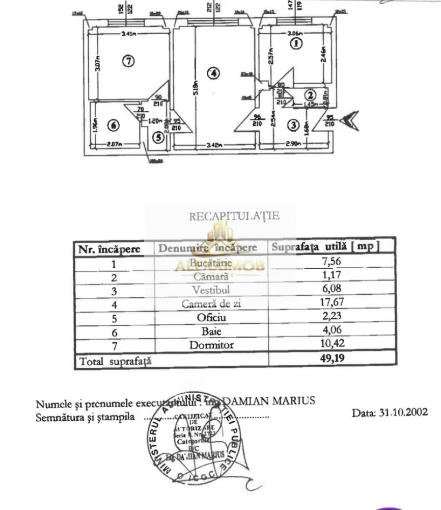 Apartament 2 Camere de Vanzare -Lujerului Metrou -50 mp