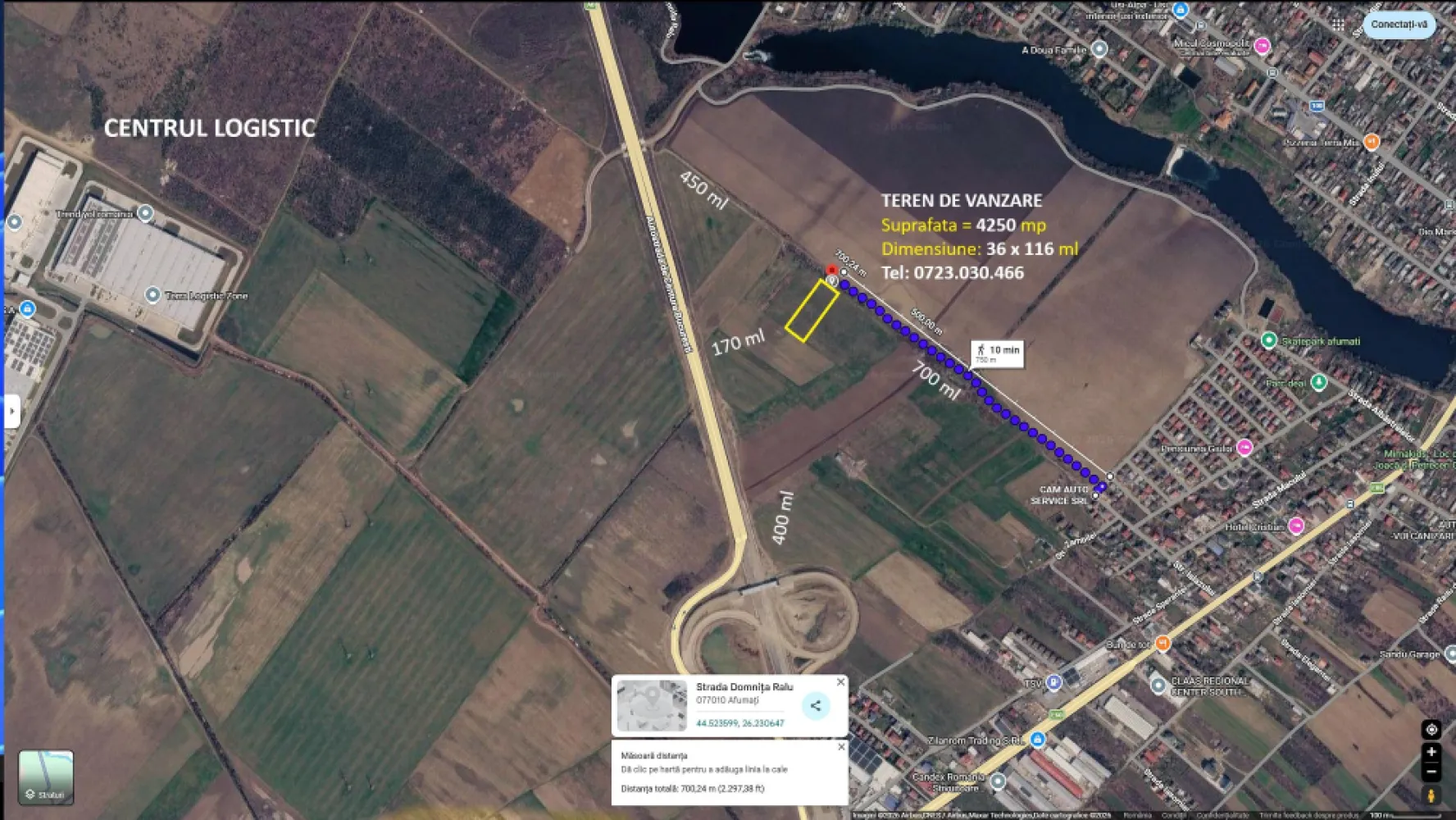Direct Proprietar vand Teren 4.250 mp | Afumati | langa Autostrada A0 - Afumați
