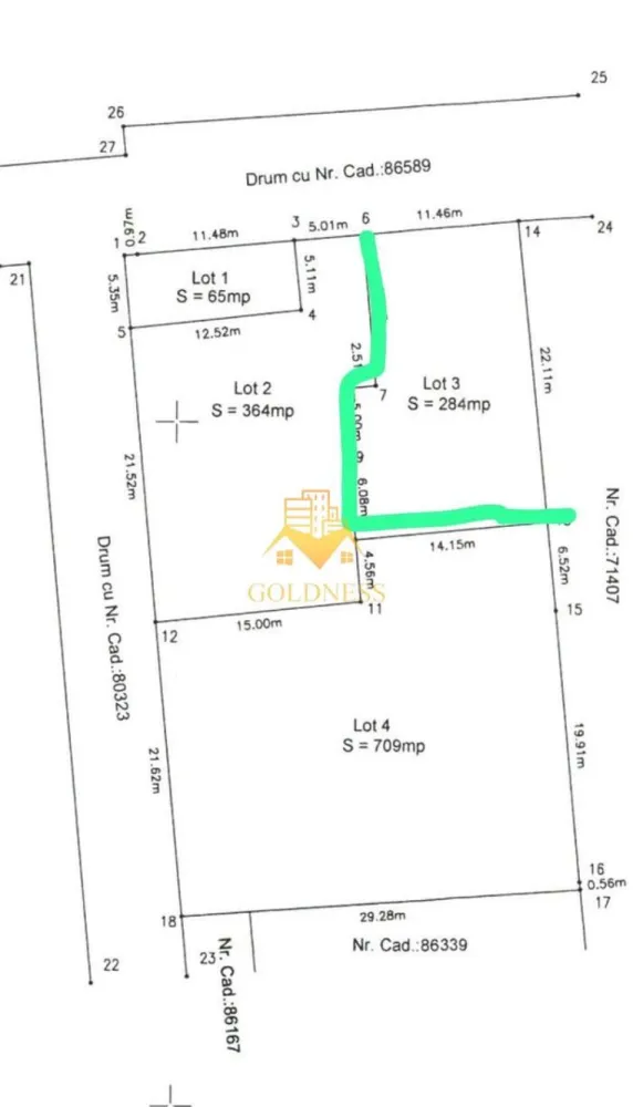 Teren Intravilan, 284 mp, Florești, str. Tineretului, imprejmuit - GOLDNESS Imobiliare vă propune spre vânzare un teren intravilan cu suprafața de 284 mp, situat în Florești, pe strada Tineretului.
Terenul este împrejmuit și beneficiază de acces facil, fiind ideal pentru investiție.
Dispune de front stradal și se află într-o zonă în plină dezvoltare, cu acces rapid către puncte de interes.

Utilități în apropiere: apă, gaz, curent electric, canalizare.

Zona oferă acces facil către: stații de transport în comun, magazine și supermarketuri, restaurante și cafenele, spații verzi și zone de recreere, farmacii și alte facilități urbane

Terenul reprezintă o oportunitate excelentă pentru investiție pe termen lung - magazin local, coffe shop, brutarie, coafor, etc...

Dacă sunteți interesați de acest teren și doriți mai multe informații sau programarea unei vizionări, nu ezitați să ne contactați telefonic sau prin e-mail. Vă stăm la dispoziție!

Pentru intermediere se percepe un comision de 2% din prețul tranzacției.