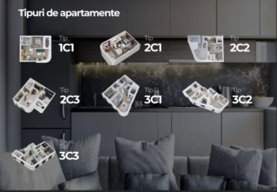 3 camere finisat la cheie – 71 mp + parcare subterană