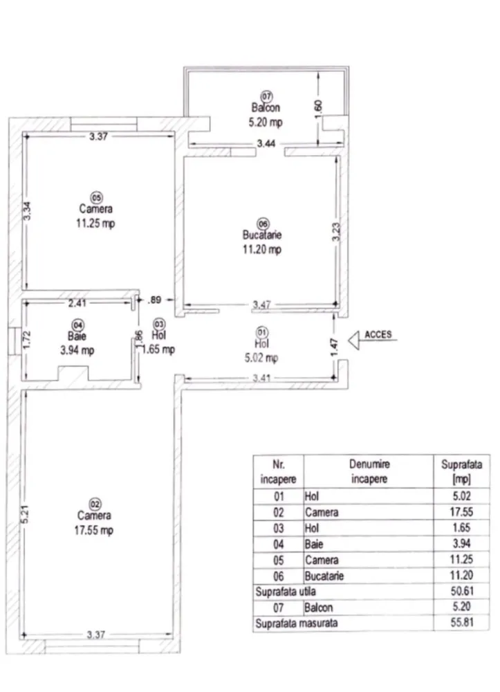 Apartament cu 2 camere decomandate, aflat in zona Freidorf, Timisoara