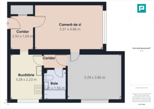 Apartament cu 2 camere de investiții la Podgoria