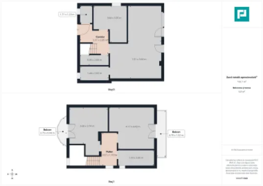 Duplex spațios 102 mp utili, teren 350mp in Covaci