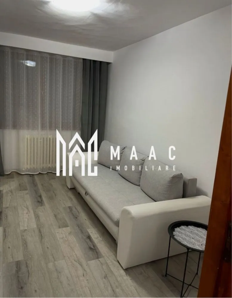 Apartament 2 camere | Parcare | 42 MPU | Turnisor - MAAC Imobiliare vă propune spre închiriere un apartament cu 2 camere, situat în zona Turnișor din Sibiu, la parter, disponibil imediat.

Detalii apartament
2 camere
Etaj: parter
Compartimentare practică
Apartament izolat termic
Dotări și avantaje
Complet mobilat și utilat
Costuri reduse de întreținere
Ideal pentru mutare rapidă
Zonă liniștită
Condiții închiriere
Preț: 290 €/lună
Garanție: o lună
Nu se acceptă animale de companie
Avantaje locație
Zonă accesibilă – Turnișor
Aproape de magazine și transport public
Acces rapid către oraș

Pentru detalii suplimentare, consultanță sau programarea unei vizionări, va rugăm să ne contactati specificand ID: CP3023445