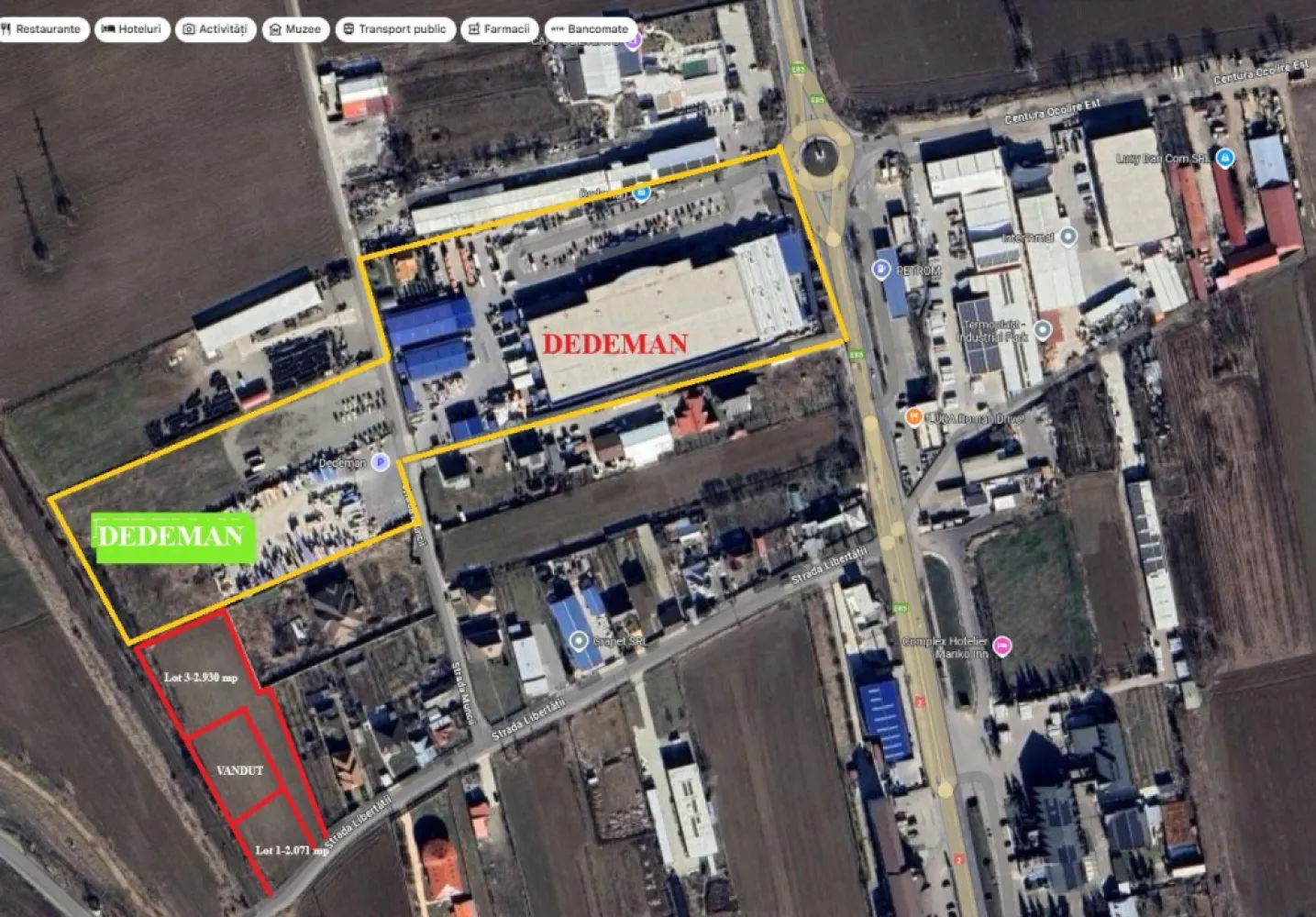 Teren industrial & comercial lângă Dedeman Roman! 📢 - DE VÂNZARE · TEREN INDUSTRIAL · 2.071 mp · Roman-Nord · 29 €/mp
Str. Libertății FN · Cordun · Neamț · Vânzare directă · Fără comision
Total 59,990 euro 

► LOCALIZARE
Zona industrială Roman-Nord, la 200 m de E85
La 250 m: Dedeman Roman, Termoplast, Petrom, magazinul Luca. 
In apropiere centura ocolitoare Roman-Vaslui. 
La 1 km: nodul A7 Roman-Nord — autostrada Moldovei, programată august 2026.

► PROPRIETATEA
→ Suprafață: 2.071 mp · dimensiuni ~27 × 56 m
→ Front stradal direct: 27 ml — singurul lot din parcelă cu deschidere la stradă
→ Acces carosabil 11 m — circulabil TIR și utilaje grele
→ CF 52624 · Str. Libertății FN · sat Cordun · com. Cordun · jud. Neamț
→ Utilități: curent · gaze · apă · canalizare · iluminat stradal
→ Intravilan · destinație construcții · POT 60% · PUZ aprobat

► DOCUMENTE
Studiu geotehnic efectuat: nivel hidrostatic neinterceptat, capacitate portantă 152,60 kPa, risc geotehnic moderat — categorie 2. 
Teren stabil, fundații directe recomandate.

► UTILIZĂRI POSIBILE
Hală producție/depozitare · showroom · service auto · sediu firmă cu depozit · centru logistic

► TRANZACȚIE
Proprietatea unei firme românești. Vânzare directă, fără comision. Preț net 29 €/mp + TVA 21% conform legii. Pentru firme plătitoare de TVA — taxare inversă.

Marius Puscasu · 0735 897 106 (telefon și WhatsApp)