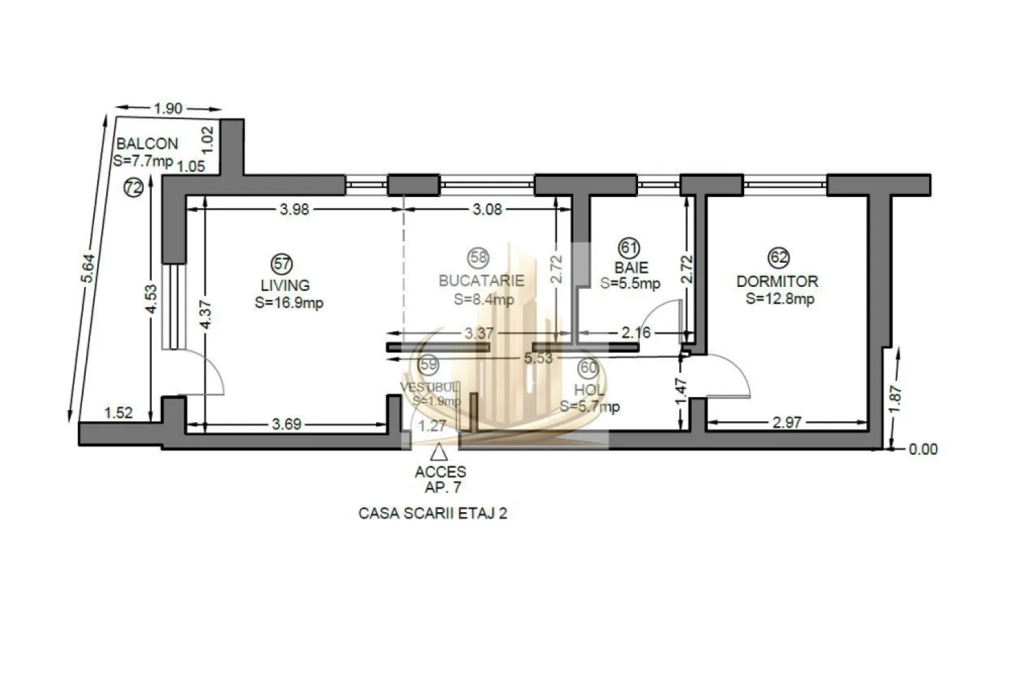 Apartament 2 camere | et 2| Mobilat, utilat | Dumbravita - Grand Mobilis Imobiliare vă propune spre vânzare un apartament modern cu 2 camere, situat într-o zonă liniștită și în plină dezvoltare din Dumbrăvița, ideal pentru tineri profesioniști, cupluri sau familii mici.

Caracteristici principale:

Suprafață utilă: 51,2 mp
Suprafață totală: 58,9 mp
Balcon generos: 7,7 mp
2 locuri de parcare incluse
An construcție: 2020
Etaj: 2 din 2 (fără vecini deasupra)
Încălzire în pardoseală cu centrală proprie + aer condiționat
Se vinde complet mobilat și utilat

Compartimentare:

Living spațios (16,9 mp) cu acces la balcon
Bucătărie open space (cu posibilitate de închidere)
Dormitor (12,8 mp) cu dulap încorporat
Baie (5,5 mp) cu cadă și mașină de spălat
Hol + vestibul
Balcon generos, ideal pentru relaxare

Deși livingul este open space, compartimentarea actuală permite cu ușurință închiderea bucătăriei, oferind flexibilitate în funcție de preferințele viitorului proprietar.

Finisaje și dotări:

Parchet laminat de calitate superioară
Gresie și faianță moderne
Tâmplărie PVC cu geam termopan
Uși interioare moderne
Corpuri de iluminat moderne
Draperii și perdele de calitate
Instalații electrice și sanitare noi

Localizare și avantaje:
Proprietatea este situată într-o zonă foarte bine conectată, cu acces rapid către Timișoara și principalele artere. În apropiere regăsim magazine, farmacii, parc, instituții publice, mijloace de transport în comun, precum și școli și grădinițe în dezvoltare.

Avantaje suplimentare:

2 locuri de parcare incluse – un beneficiu rar în zonă
Balcon peste media pieței, ideal pentru relaxare
Etaj final – mai multă liniște și intimitate
Construcție relativ nouă – standarde moderne
Mobilat și utilat complet – mutare imediată
Zonă în dezvoltare – potențial excelent de apreciere

Preț: 120.000 € (negociabil)
Disponibil imediat.

Această proprietate este ideală atât pentru locuință personală, cât și pentru investiție, datorită randamentului ridicat de închiriere din zonă și cererii constante.

Pentru mai multe detalii sau programarea unei vizionări, echipa Grand Mobilis Imobiliare vă stă la dispoziție.
ID Intern: CP3024465