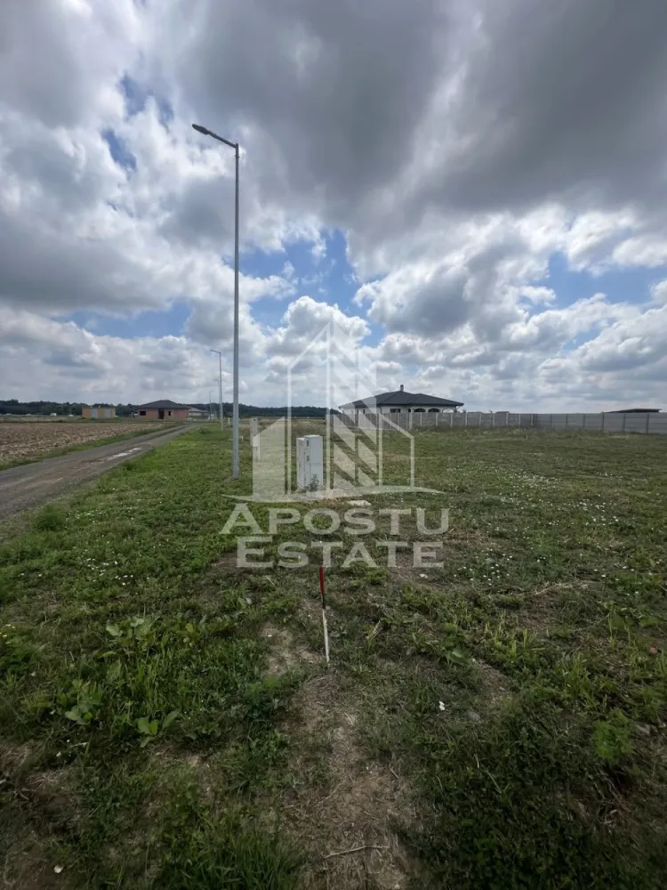 Teren Ghiroda cartier Bistra - toate utilitatile - Apostu Estate va propune spre vanzare o parcela de teren in suprafata de 608 mp, pe colt cu 2 Fronturi Stradale, cu toate utilitatile in fata parcelei (apa, canal, gaz, curent, iluminat stradal, cutii de bransament gaz si curent), strada pietruita, in apropierea noului campus universitar al Universitatii de Medicina - zona Bistra.