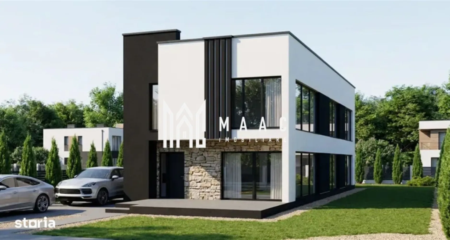 Casă modernă LOW-E | Independentă energetic | Construcție la comandă - MAAC Imobiliare vă propune un concept de locuință modernă LOW-E, cu consum redus de energie și posibilitate de independență energetică, disponibilă pentru construcție oriunde în România sau Europa (terenul nu este inclus).

 Detalii model
Suprafață utilă: 145 mp
Regim: Parter + Etaj
Predare: la cheie (finisată complet, nemobilată)
Compartimentare flexibilă (pereți interiori neportanți)
 Compartimentare
Parter:
Hol acces
Living + bucătărie open space (49 mp)
Baie cu duș
Cămară
Etaj:
Dormitor matrimonial
2 dormitoare
Baie cu cadă
Dressing
 Dotări & tehnologii premium
Pompa de căldură aer-apă (clasa A+++) – încălzire și răcire eficientă
Încălzire în pardoseală pe ambele niveluri
Sistem smart home (control de la distanță)
Sistem de alarmă + antiincendiu
Pregătire pentru camere video și videointerfon
Ferestre premium REHAU Artevo Fipro, tripan, înălțime 2.4 m
Izolație performantă PIR (120 mm pereți / 200 mm acoperiș)
Acoperiș plat cu membrană EPDM (garanție 30 ani)
Iluminat ambiental exterior modern
 Finisaje incluse
Parchet / gresie la alegere
Uși interioare și ușă de intrare premium
Băi complet echipate (obiecte sanitare + mobilier)
Pereți finisați cu lavabilă
Scară interioară finisată cu lemn și iluminare LED
Terasă exterioară finisată (WPC sau plăci ceramice)
 Avantaje
Costuri foarte reduse de întreținere
Posibilitate de personalizare completă
Design modern, tip cubic
Execuție rapidă: aprox. 6 luni
Plata etapizată, sigură pentru client
 Opțiuni suplimentare
Pachet LOW-E avansat (izolație extinsă)
Panouri fotovoltaice + baterii
Piscină, jacuzzi, saună, sală fitness
Garaj / copertină auto
Fațadă ventilată premium (Alucobond / HPL)
 Preț
195.000 € (TVA inclus)
Promo: 159.000 € (TVA inclus) – ofertă limitată

TERENUL NU ESTE INCLUS

📞 Contactează-ne pentru detalii complete și ofertă personalizată, menționați CP2969419!