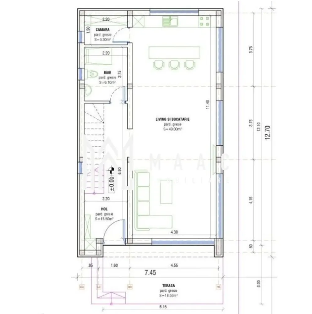 Casă modernă LOW-E | Independentă energetic | Construcție la comandă - MAAC Imobiliare vă propune un concept de locuință modernă LOW-E, cu consum redus de energie și posibilitate de independență energetică, disponibilă pentru construcție oriunde în România sau Europa (terenul nu este inclus).

 Detalii model
Suprafață utilă: 145 mp
Regim: Parter + Etaj
Predare: la cheie (finisată complet, nemobilată)
Compartimentare flexibilă (pereți interiori neportanți)
 Compartimentare
Parter:
Hol acces
Living + bucătărie open space (49 mp)
Baie cu duș
Cămară
Etaj:
Dormitor matrimonial
2 dormitoare
Baie cu cadă
Dressing
 Dotări & tehnologii premium
Pompa de căldură aer-apă (clasa A+++) – încălzire și răcire eficientă
Încălzire în pardoseală pe ambele niveluri
Sistem smart home (control de la distanță)
Sistem de alarmă + antiincendiu
Pregătire pentru camere video și videointerfon
Ferestre premium REHAU Artevo Fipro, tripan, înălțime 2.4 m
Izolație performantă PIR (120 mm pereți / 200 mm acoperiș)
Acoperiș plat cu membrană EPDM (garanție 30 ani)
Iluminat ambiental exterior modern
 Finisaje incluse
Parchet / gresie la alegere
Uși interioare și ușă de intrare premium
Băi complet echipate (obiecte sanitare + mobilier)
Pereți finisați cu lavabilă
Scară interioară finisată cu lemn și iluminare LED
Terasă exterioară finisată (WPC sau plăci ceramice)
 Avantaje
Costuri foarte reduse de întreținere
Posibilitate de personalizare completă
Design modern, tip cubic
Execuție rapidă: aprox. 6 luni
Plata etapizată, sigură pentru client
 Opțiuni suplimentare
Pachet LOW-E avansat (izolație extinsă)
Panouri fotovoltaice + baterii
Piscină, jacuzzi, saună, sală fitness
Garaj / copertină auto
Fațadă ventilată premium (Alucobond / HPL)
 Preț
195.000 € (TVA inclus)
Promo: 159.000 € (TVA inclus) – ofertă limitată

TERENUL NU ESTE INCLUS

📞 Contactează-ne pentru detalii complete și ofertă personalizată, menționați CP2969419!
