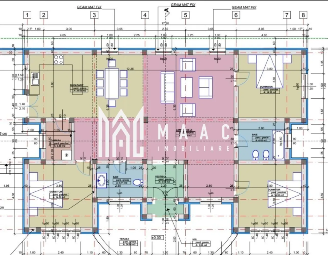 Vila 4 dormitoare 800 mp teren Tocile - Casa este amplasată pe un teren generos de 800 mp, această casă se remarcă prin designul său primitor și finisajele premium, fiind disponibilă la vânzare cu predare la cheie interior si exterior pregătită pentru a-și întâmpina noii proprietari.

Parterul, cu o suprafață utilă de 140 mp, este inteligent compartimentat și cuprinde: bucătărie spațioasă, cămară, living luminos, 3 dormitoare, 2 băi și vestibul. Spațiile sunt puse în valoare de ferestrele mari tip termopan, care oferă lumină naturală din plin și creează o atmosferă caldă și aerisită. Finisajele sunt de înaltă calitate, incluzând gresie, faianță, travertin și parchet din lemn masiv, iar șemineul din living adaugă un plus de confort și eleganță.

Etajul, cu o suprafață de 50 mp, oferă un spațiu intim, compus dintr-un dormitor și o baie, ideal pentru oaspeți sau ca zonă privată.

La exterior, proprietatea dispune de o terasă generoasă de 40 mp, parțial acoperită pentru zona de barbeque si relaxare. Curtea oferă acces facil prin poartă electrică, iar carportul asigură protecția autoturismului.

Din punct de vedere tehnic, locuința beneficiază de izolație exterioară eficientă, centrală termică pe gaz cu calorifere și sistem de supraveghere video, oferind un nivel ridicat de confort și siguranță.

Pentru mai multe detalii specificati CP3024328 .