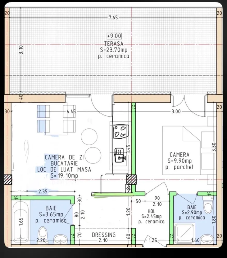 Mini Penthouse , cochet , in zona linistita - Vă propunem spre vânzare un mini penthouse deosebit, cu o suprafață construită de 43 mp și 38 mp utili, plus 23 mp terasa , ideal pentru cei care își doresc un spațiu intim, confortabil și bine organizat.

Apartamentul se remarcă prin atmosfera sa cochetă și primitoare, fiind perfect pentru persoane sau cupluri care apreciază liniștea și intimitatea. Poziționarea retrasă oferă un plus de confort, departe de agitația urbană, într-o zonă liniștită, înconjurată de multă verdeață.

Locuința este eficient compartimentată, luminoasă și oferă un ambient plăcut, ideal pentru relaxare și un stil de viață echilibrat.

Avantaje:
– Mini penthouse – poziționare retrasă
– 43mp construiți / 38 mp utili, 23,7 mp terasa , total 61,7 mp suprafata utila
– Zonă liniștită, plină de verdeață
– Ideal pentru relaxare și intimitate
– Compartimentare practică și eficientă , bucatarie cu living , si iesire pe terasa , 1 dormitor cu baie proprie si iesire pe terasa , hol, 1 baie .

Pret vanzare : 1400 euro / mp plus TVA

Pentru mai multe detalii sau pentru a programa o vizionare, nu ezitați să ne contactați!