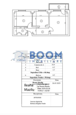 Apartament 2 camere | Etaj 1 | Zona Ostroveni | Gigacalorimetru