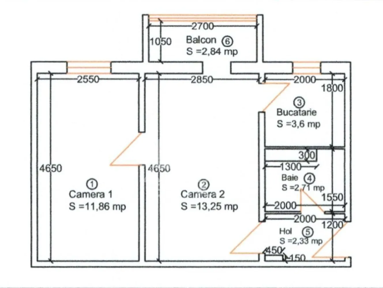 Apartament 2 camere de vanzare, etaj 2, zona Dacia, Timisoara
