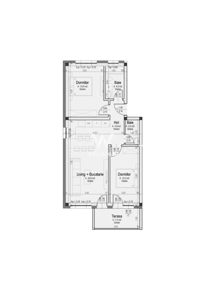 Apartament 3 camere – Cristian,Sibiu