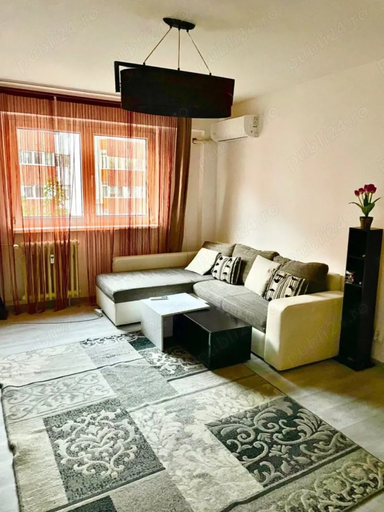 Apartament 2 camere de inchiriat Lacul Tei - Inchiriez apartament in zona Tei pe termen lung 
Spațios si luminos aflat într-o zonă f bună școala și grădinița în fata blocului parcul Tei și Plumbuita și metrou Obor la 2 statii de autobuz tramvai 
Complet mobilat și utilat majoritatea noi (canapea, mobilă, mașină spalat, frigider) 
Aer conditionat, căldură și apă caldă Radet coloană apă inlocuita complet in vara anului trecut
Mă puteti contacta fără intermediari la :
Zero șapte șapte trei opt doi noua trei trei zero