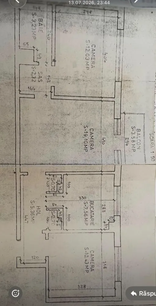Ap. 3 camere complet mobilat,etaj 2 – Iosia-Pret 119.500 euro neg