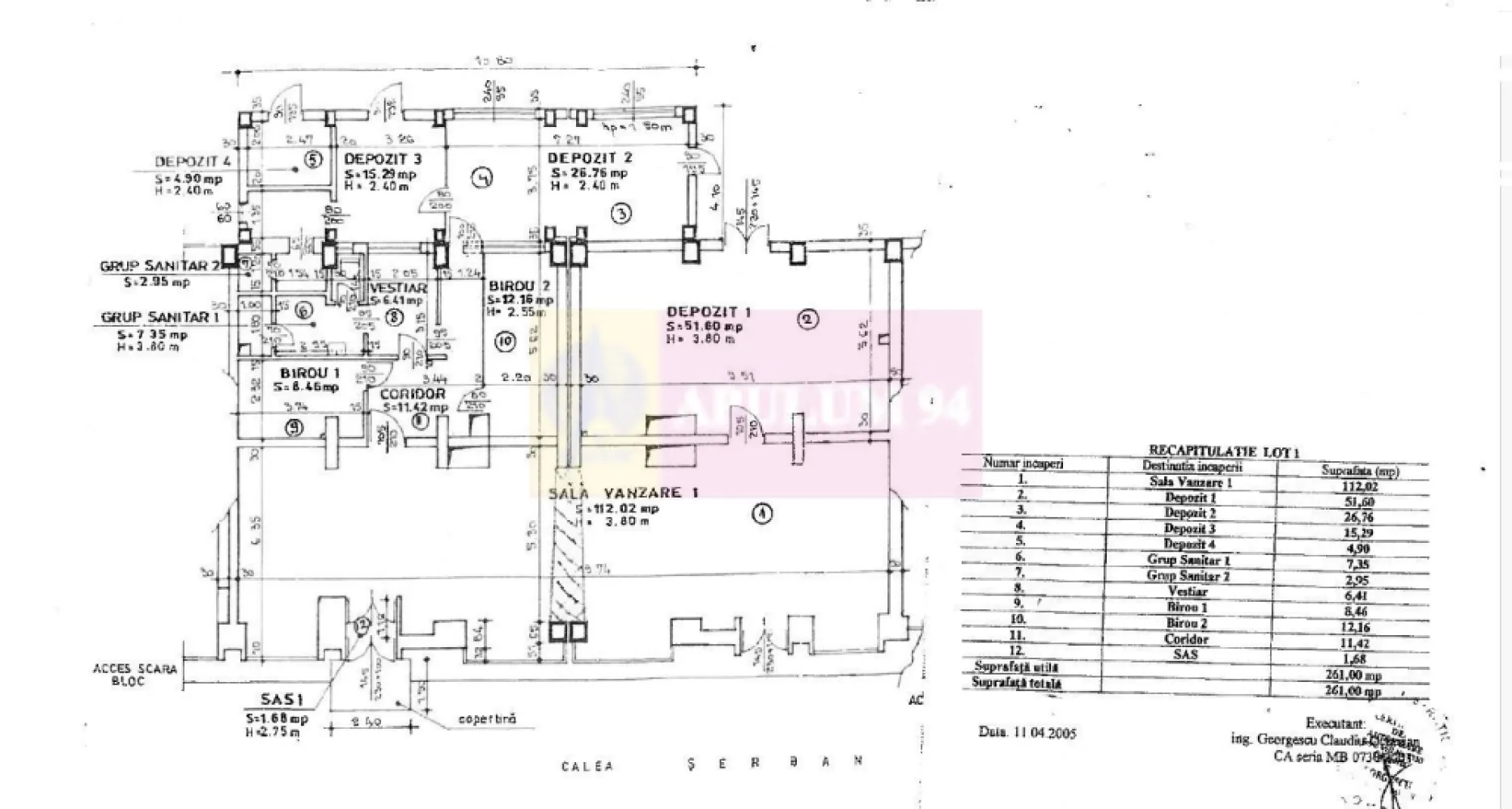Spatiu comercial Calea Serban Voda, 261 mp, vitrina 20ml, stradal