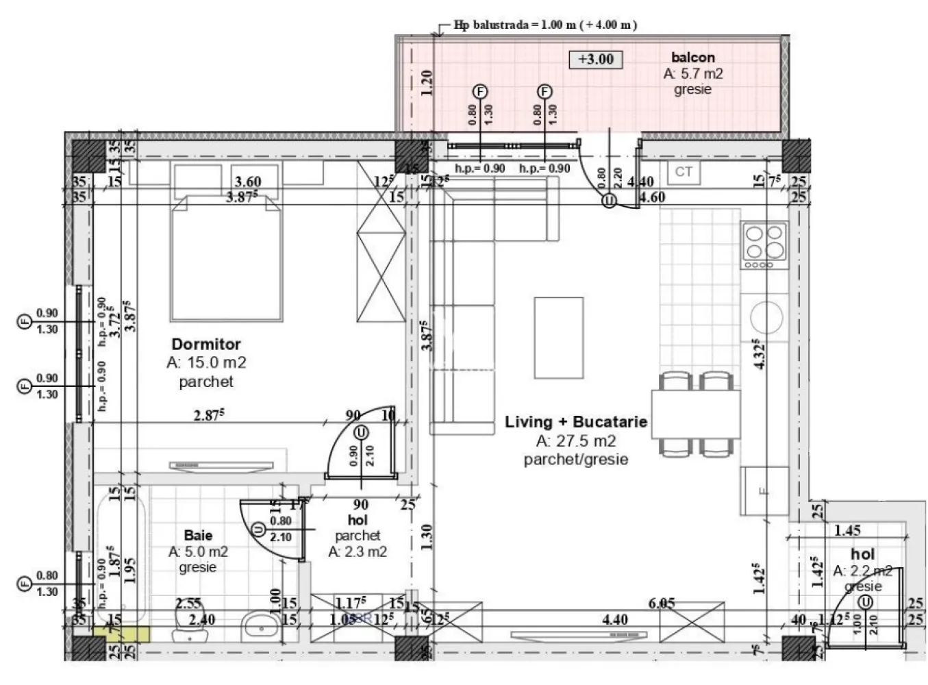 Apartament 3 camere, 77,9 mp, LA CHEIE , Sibiu - Apartament 3 camere, de vanzare in Calea Cisnadiei, Sibiu 

In apropiere de benzinaria Euroil si magazinul Mandra
- Bloc de P+2Etaje cu LIFT

Suprafata: 77.9 mp utili compusa din parter 52 mp + mansarda (placa turnata) 25,9 mp

Compartimentare: 2 dormitoare, baie, bucatarie cu living open space cu iesire pe balcon
+ Balcon de 5.7 mp

 Apartamentul se preda LA CHEIE: geamuri termopan, centrala cu calorifere, usa intrare, sapa, peretii gletuiti si lavabila, instalatii electrice, termice, sanitare, instalatie aer conditionat instalat, gresie faianta, parchet, usi in interior, prize si intrerupatoare.
- Exteriorul se preda LA CHEIE: casa scarii la cheie, izolatie exterioara si decorativa, balcoanele cu gresie.
- Un loc de parcare inclus in pret.

PRET: 122.000 euro
Detalii si vizionari: 0752.088.381- Roxana