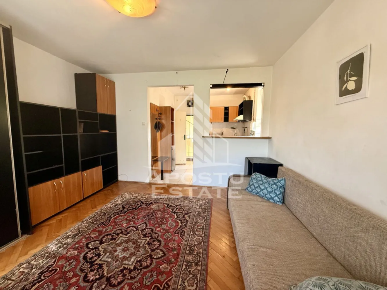 Apartament 1 camera de vanzare, zona Tipografilor, Timisoara - Agentia imobiliara APOSTU ESTATE va propune spre vanzare un apartament cu 1 camera, situat in zona Tipografilor, in apropierea Bulevardului Popa Sapca din Timisoara, ideal pentru locuinta personala sau investitie.

Imobilul este amplasat la etajul 3 din 4 al unui bloc construit in anul 1970, bloc de apartamente, cu acoperis si doar 4 apartamente pe nivel, oferind intimitate si liniste. 

Apartamentul dispune de aproximativ 24 mp utili fiind compartimentat astfel:

- hol de acces

- baie cu cada

- bucatarie/chicineta

- camera spatioasa

Incalzirea se realizeaza prin Colterm, cu posibilitate de montare a unei centrale proprii, avand infrastructura pregatita.

Se vinde mobilat si utilat, fiind pregatit pentru a fi locuit imediat sau inchiriat.

Locatia beneficiaza de acces facil catre mijloace de transport in comun, magazine, universitati si alte puncte de interes urban, Scoala Generala 16 la 4 min de mers pe jos, Gradinita nr.33 la 5 min de mers pe jos, Facultatea de Medicina la 9 min de mers pe jos, Centrul orasului la 8 min de mers pe jos, Iulius Mall la 10 min de mers pe jos.

Agentia imobiliara Apostu Estate va ofera consultanta bancara gratuita prin intermediul colaboratorilor nostri pentru alegerea celui mai potrivit tip de credit, astfel incat tu sa devi noul proprietar al acestui apartament.

Va asteptam cu drag la o vizionare!

Id InternCP3229264