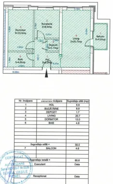 Apartament 2 camere decomandat | 56 mp | Parter înalt | Șelimbăr | Comision 0