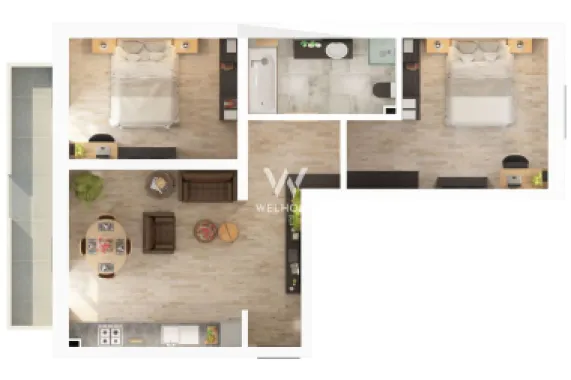 Apartament 3 camere gradina 47 mp Piata Rahovei, Dedeman