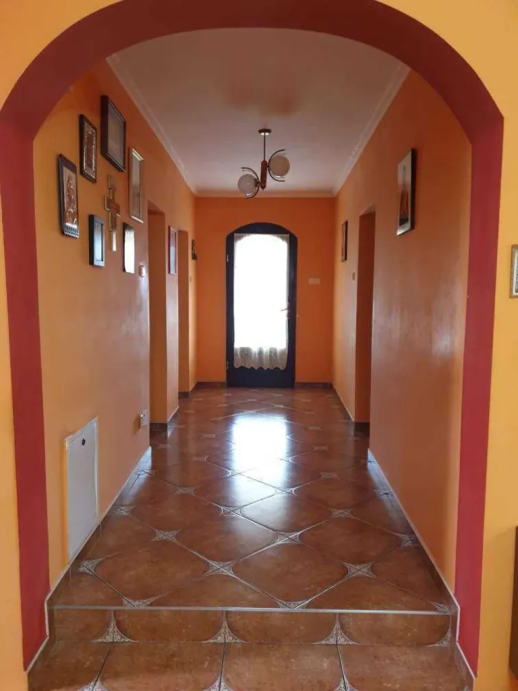 Casa S+P+1+M cu 28 ari de teren in Martinesti - Casa este construita in anul 2000 pe o fundatie solida din beton armat, zidaria este din caramida, planseurile intre etaje sunt turnate din beton armat. Este complet decomandata si compartimentata in asa fel incat sa deserveasca o familie numeroasa sau doua familii, fiecare etaj dispunand de: casa scarii, holuri, living open space cu bucatarie, 2 dormitoare foarte generoase, baie foarte mare dotata cu geam de aerisire, balcone care dau din living pe partea din fata a curtii si terase pozitionate pe partea din spate a curtii. Casa este complet izolata termic cu polistiren de 10 cm. Incalzirea se realizeaza cu ajutorul a doua centrale termice atat prin pardoseala cat si cu calorifere la parter si etaj. Atat la parter cat si la etaj in livinguri exista seminee functionale foarte bine realizate din zidarie.

La subsol are spalatorie, 2 camari pentru alimente si camera tehnica, si un hol care decomandeaza aceste incaperi.

Podul este foarte generos si se poate transforma in sala de gimnastica, sau sala jocuri. Acoperisul este din tigla.

Dotari : geamuri termopan, usi din lemn, gresie, parchet lemn masiv de stejar, faianta, sanitare, centrale termice, calorifere, sistem de alarma, interfon.

Curtea are 2800 mp ( 28 ari ) cu un front linear de 32 m. Exista pe proprietate cate doua porti de acces din fier forjat , atat auto cat si pietonal. Partea din fata a curtii este frumos amenajata cu flori inclusiv pe aleea care duce in partea din spate a casei. Pe lateral exista o livada de pomi fructiferi, iar in spatele curtii vita de vie. Restul spatiului este verde si poate fi utilizat si amenajat atat ca spatiu de recreere cat si pentru gradinarit, in functie de preferintele fiecaruia. Casa se vinde mobilata, urmand a fi luate de catre proprietari obiecte cu o semnificatie si valoare sentimentala.
Sunati va rog doar daca va intereseaza cu adevarat, exclus orice fel de intermediar.
Multumesc !