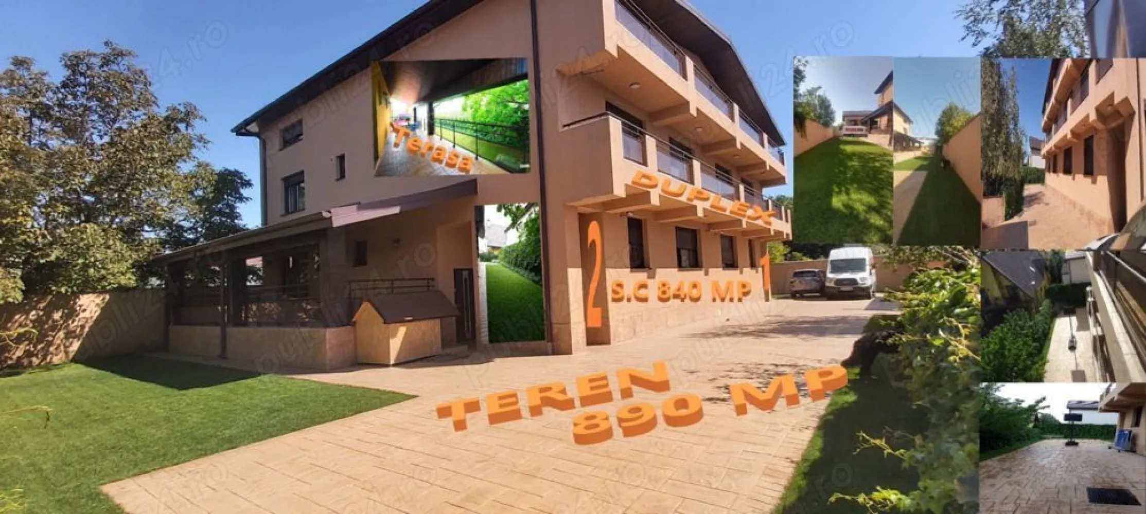 Pipera Birou Casa Vila Locuinta Duplex Comision 0% -Schimb-Vand-Inchiriez - SCHIMB-VAND CU:
Teren si diferenta de bani.
Teren la munte,mare.
Sau alte zone.
EX. PiperaSnagov
Vand vila Pipera proprietar comision 0%.
Suprafata construita 840 mp si teren 900 mp
Constructia este compusa din doua vile in oglinda.
Suprafata construita 130mp+130 mp P+ET.+M si doua terase acoperite 30mp+ 30 mp
Parter: doua livinguri x 50 mp , doua bucatarii x 45 mp + doua grupuri sanitare x 4 mp , doua terase acoperite x 30 mp.
Etaj: sase dormitoare x 28 mp , patru grupuri sanitare si balcon.
Mansarda: deschisa +doua grupuri sanitare + doua camere tehnice + balcon.
Fiecare casa este racordata la utilitati independent.
Direct proprietar comision 0.
Mai multe detalii la telefon 0_7_6_7_8_9_6_7_7_7
Nu raspund la mesaje.