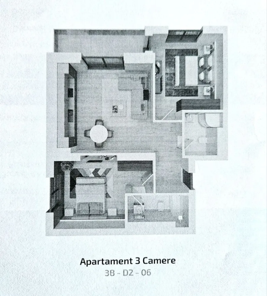 DIRECT PROPIETAR ! Apartament 3 camere, Cortina North - DIRECT PROPIETAR ! De vanzare apartament 3 camere, complex rezidential CORTINA NORTH , faza III, finalizare 01.04.2025
Apartamentul beneficiaza de una dintre cele mai bune pozitii, fiind situat in Corp D2, cu vedere spre exterior, neavand nicio cladire construita in fata, asadar este ferit de zgomotul traficului de pe bulevard oferind in acelasi timp intimitatea de care avem nevoie.

Apartamentul se afla la etajul 7 din 10, este decomandat si are o suprafata totala de 96.33 mp construiti si de 77.41 mp utili.

Suprafata totala este distribuita astfel:

- Living+Bucatarie 23.74 mp
- Dormitor 1 : 15.95 mp
- Dormitor 2 : 15.08 mp
- Baie 1 : 4.80 mp
- Baie 2 : 4.17 mp
- Hol: 5.91 mp
- Terasa: 7.76 mp

Excepţional poziţionat, în proximitatea a numeroase puncte de interes (metrou Aurel Vlaicu, staţie STB chiar în faţa ansamblului, zona corporate Pipera, Promenada Mall, şcoli, Kaufland, Lidl, Spitalul Metropolitan Bucureşti etc.), Cortina North îţi oferă, pe langă un apartament, un concept de locuire şi un stil de viaţă premium, reprezentat prin:
- Bazin semiolimpic de înot;
- Pistă de alergare de peste 1.5 km;
- Centru fitness şi wellness;
- Zonă comercială proprie;
- Parcare subterană şi supraterană;
- Peste 10.000 mp de spaţii verzi.

Apartamentul beneficiaza de finisaje şi dotări de calitate, executate la cele mai înalte standarde.
Finisaje şi dotări:
- Faţadă ventilată SwissPearl;
- Balcon cu pardoseala flotanta;
- Tavane Barissol cu LED;
- Tâmplărie aluminiu Schuco;
- Ascensoare Otis;
- Uşă securizată Pinum/Piacentini;
- Obiecte sanitare Daniel Rubinetterie;
- Uşi interioare de tip Filomuro;
- Parchet Balterio;
- Plăci ceramice Keratile;
- Aere condiţionate LG Multisplit;
- Centrală termică individuală Ariston.