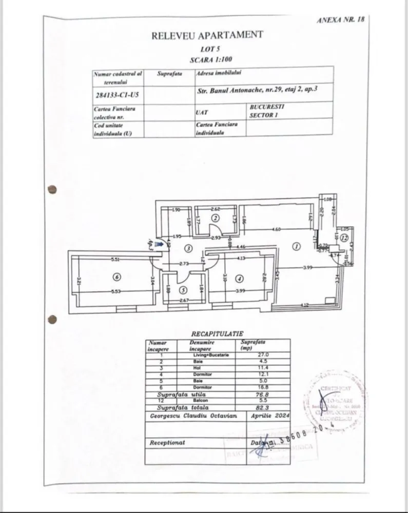 Apartament 3 camere Dorobanti !! Direct proprietar !! - Apartament 3 camere de vanzare Dorobanti , Direct Proprietar !!! Incalzire in pardoseala , centrala termica , Bloc nou !!!
Intabulat si cadastrat !!!
