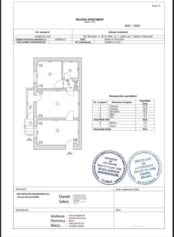 SPATIU COMERCIAL -RAHOVA-margeanului scara acces exterior INTABULATA - PARTICULAR SPATIU COMERCIAL STRADAL BUZOIENI-MARGEANULUI-RAHOVA,SCARA ACCES EXTERIOR INTABULATĂ
autorizatii 100% eliberate de primaria sector 5 apartament modificat in spatiu comercial receptie lucrare executata ideal firma, vitrina 12 m la bulevard 
Detalii suplimentare
Aer conditionat, Alarma, apa{apometre}, curent electric 380, gaze, un grup sanitar, internet, renovat la alb VAD COMERCIAL VITRINA STRADALA 12M PE STRADA BUZOIENI IDEAL SPATIU BIROURI,STOMATOLOGIE,NOTARIAT,ETC in spatiu a funcționat FARMACIA VERDE 20 de ani si salonul timp de 4 ani cu o chirie de 8400 euro anual