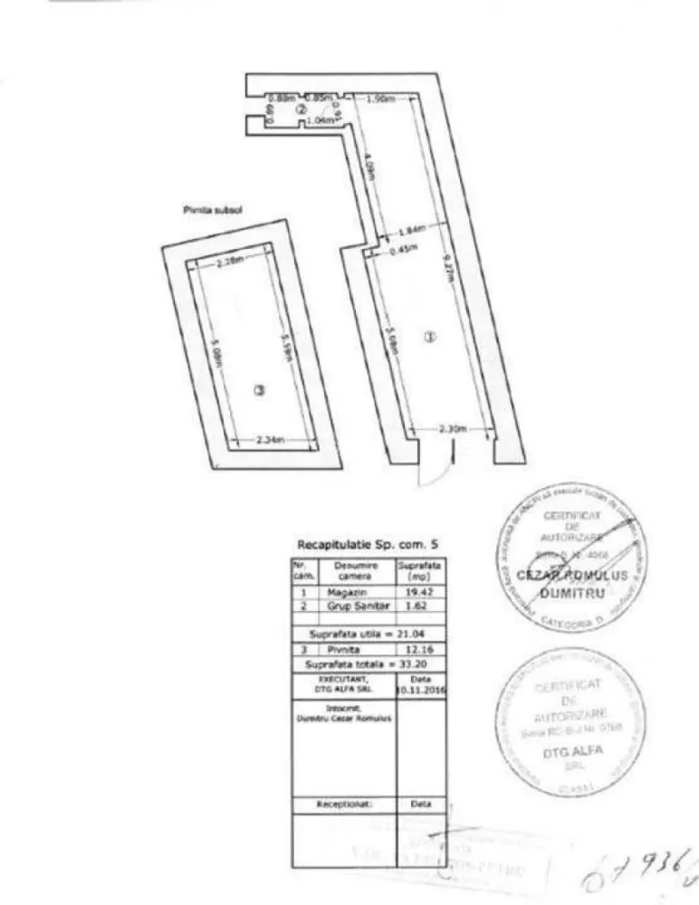 Spatiu Comercial Armeneasca - Carol I - Proprietar vand doua spatii comerciale unu langa altul pe Bulevarul Carol 1, nr. 46

Spatiu 1: 19 mp utili - 87 000 euro
Spatiu 2: 21 mp utili - 87 000 euro

Oferta pentru ambele spatii cumparate impreuna - 169 000 euro
Spatiile sunt inchiriate cu 600 de euro pe luna fiecare, retabilitate aprox 8%

Dotari:
Apa
Curent/contor individual
Aer Conditionat
Grup sanitar

Cladirea nu are risc seismic.