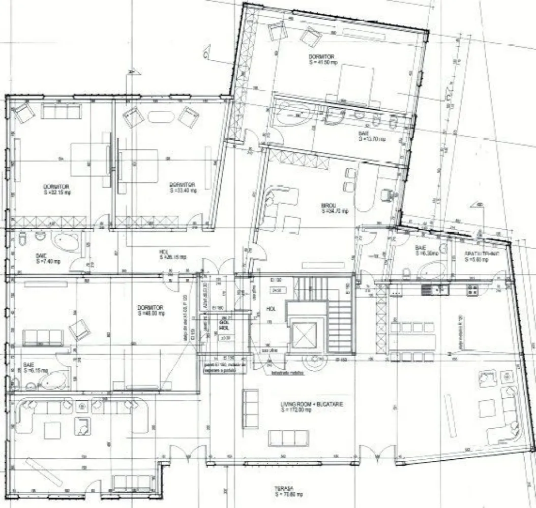 PENTHOUSE DE LUX CU VEDERE LA PARCUL HERASTRAU - Descoperă unităţile rezidenţiale finalizate din apropierea parcului Herastrau, cu cele mai spectaculoase privelişti ce pot fi savurate de la balcoanele unora dintre cele mai bine amplasate apartamente si penthouse-uri din Bucuresti. 

Penthouse-ul face parte dintr-un ansamblul rezidential situat pe sos. Nordului, intr-o zona linistita la câţiva paşi distanţă faţă de Parcul Herăstrău, cel mai mare parc din zona de nord a Bucureştiului. 
Acest complex de apartamente, beneficiaza de un design deosebit, finisajele fiind de înaltă calitate, de un design sofisticat, spaţii verzi şi vederi panoramice.
Penthouse-urile au priveliste spre parcul Herastrau, complet finisate si pregatite pentru a fi locuite.

Materiale durabile;
Eficienţă energetică;
Sisteme de instalare cu poluare scăzută;
Calitate excelentă a mediului interior.

Caracteristici imobil:
Structura imobilui este din beton armat.
Cladirea este izolata termic cu polistiren de 10cm.
Compartimentarile sunt realizate din caramida BCA, placate cu gips carton si finisate cu vopsea lavabila de culoare alba.
Baile sunt placate cu gresie si faianta.
Tamplarie PVC negru cu geam tripan.
Glafuri din piatra naturala.
Fatada dinspre curtea interioara este acoperita cu decorativa de culoare bej.
Fatada publica este acoperita cu placaj compozit de culoare negru si alb cu intarsii de banda led.
Centrale termice pe gaz Viessmann, cu boier, individuale pentru fiecare apartament.
Instalatii sanitare si termice realizate cu conducte din PP-R Aquatherm si PEX-A Uponor.
Instalatii incalzire in pardoseala realizate cu sistem Uponor.
Instalatii climatizare inverter Starway, multisplit cu distributie prin grile ingropate.
Usi interioare culoare mahon.
Terase acoperite cu gresie antiderapanta flotanta.
Balcoane curte interioara placate cu gresie.
Usi metalice furniruite la intrarea in apartamente.
Pordoseli placate cu gresie imitatie lemn.
Balustrade din otel inox cu parapet din sticle securizata.
Garaj subteran finisat cu vopsea lavabila alba

Printre atracţiile acestui complex exclusivist situat pe Sos. Nordului se numără:
PARCUL HERASTRAU 0KM/0 MIN
SATUL FRACEZ 450M/ 2 MIN
STATIE METROU AUREL VLICU 2,4 KM/7 MIN
ARCUL DE TRIUMF 3,3 KM/10 MIN
AEROPORTUL BANEASA 3,4KM/10MIN
PIATA VICTORIEI 4,2 KM/13 MIN
MALL BANEASA 5KM/12 MIN
HOTEL RAMADA 800M/4 MIN
plus multe restaurante de elită pe drumul principal şi pe lac. Accesul rapid la şcolile internaţionale şi centrele de birouri comerciale din Pipera reprezintă, de asemenea, un atu. Saloane moderne de înfrumuseţare şi săli de fitness sunt disponibile în imediata apropiere. Distanţa până în centrul oraşului este una foarte scurtă, 5 minute faţă de Piaţa Charles de Gaulle, iar conexiunea cu Aeroportul Internaţional Henri Coandă este, de asemenea, rapidă şi uşoară.
Penthouse â€“ cu 5 camere, suprafata 550 mp â€“ 2.000.000 Euro + TVA
Apartamentele cu 4 camere: SUPRAFEŢE: 240 mp â€“ 247 mp.PREŢ: 800.000 â€“ 830.000 EURO + TVA Apartamentele cu vedere spre parcul Herastrau â€“ 830.000 Euro + TVA 
Apartamentele cu vedere spre zona Baneasa â€“ 800.000 Euro + TVA 

DIRECT DEZVOLTATOR, COMISION 0%