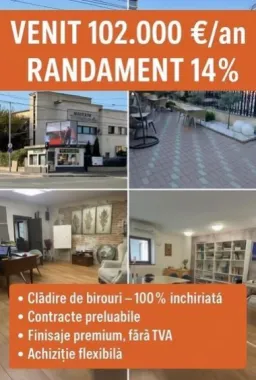 BRASADAS vinde cladire de birouri 24 firme 102.000 euro/an.